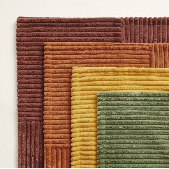 New West Elm (Set 4) Boho Velvet Corduroy Throw Pillow Cover Case Sham 18" x 18" - Picture 4 of 10